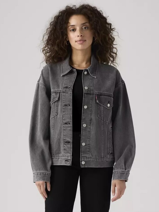 Levi's Jackets & Blazers - Levi's Women's Faded Gray Black Denim Trucker Jacket